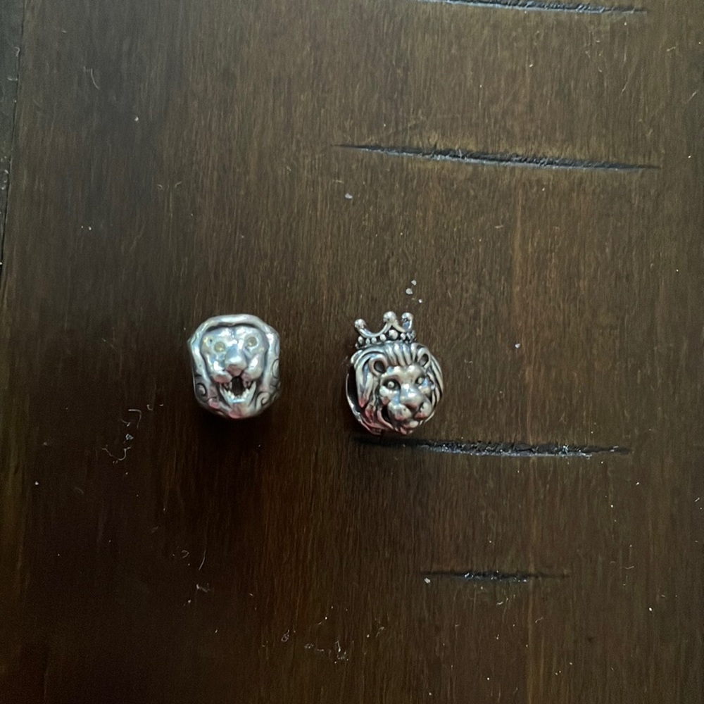 Authentic Retired Pandora King of the Jungle Charms.